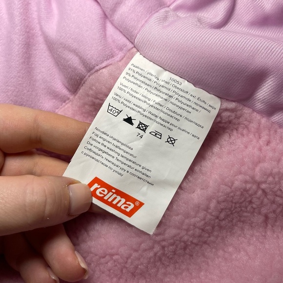 Reima Baby Grey snowflake one piece winter cold weather snowsuit in size 6-9M 74 - Picture 11 of 11